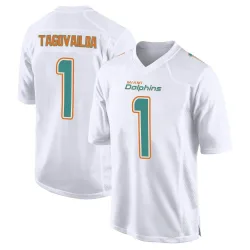 Men's Tua Tagovailoa Miami Dolphins No.1 Game Fashion Jersey - White