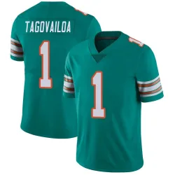 Men's Tua Tagovailoa Miami Dolphins No.1 Limited Alternate Vapor Untouchable Jersey - Aqua