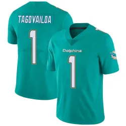 Men's Tua Tagovailoa Miami Dolphins No.1 Limited Team Color Vapor Untouchable Jersey - Aqua