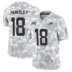 Men's Tyler Huntley Miami Dolphins No.18 Limited 2024 Salute to Service Jersey - Arctic Camo