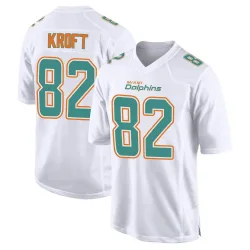 Men's Tyler Kroft Miami Dolphins No.82 Game Fashion Jersey - White