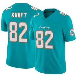 Men's Tyler Kroft Miami Dolphins No.82 Limited Vapor F.U.S.E. Jersey - Aqua