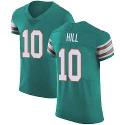 Men's Tyreek Hill Miami Dolphins No.10 Elite Aqua Alternate Vapor Untouchable Jersey - Green