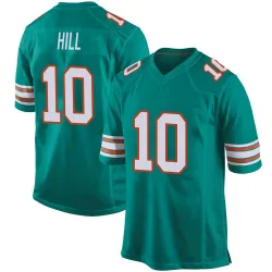 Men's Tyreek Hill Miami Dolphins No.10 Game Alternate Jersey - Aqua
