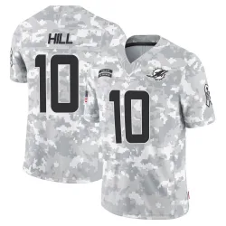 Men's Tyreek Hill Miami Dolphins No.10 Limited 2024 Salute to Service Jersey - Arctic Camo
