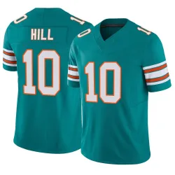 Men's Tyreek Hill Miami Dolphins No.10 Limited Alternate Vapor F.U.S.E. Jersey - Aqua
