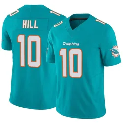 Men's Tyreek Hill Miami Dolphins No.10 Limited Vapor F.U.S.E. Jersey - Aqua