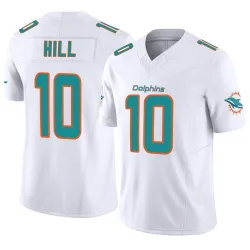 Men's Tyreek Hill Miami Dolphins No.10 Limited Vapor F.U.S.E. Jersey - White
