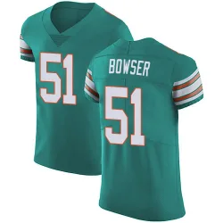 Men's Tyus Bowser Miami Dolphins No.51 Elite Aqua Alternate Vapor Untouchable Jersey - Green