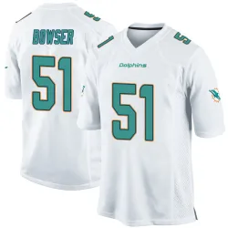 Men's Tyus Bowser Miami Dolphins No.51 Game Jersey - White