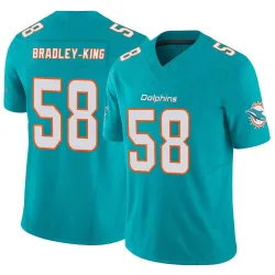 Men's William Bradley-King Miami Dolphins No.58 Limited Vapor F.U.S.E. Jersey - Aqua
