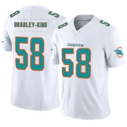 Men's William Bradley-King Miami Dolphins No.58 Limited Vapor F.U.S.E. Jersey - White