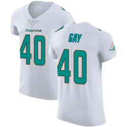 Men's Willie Gay Miami Dolphins No.40 Elite Vapor Untouchable Jersey - White