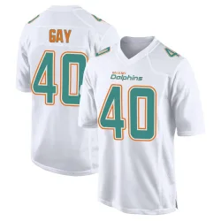 Men's Willie Gay Miami Dolphins No.40 Game Fashion Jersey - White