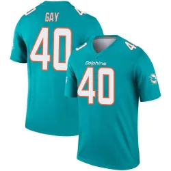 Men's Willie Gay Miami Dolphins No.40 Legend Jersey - Aqua