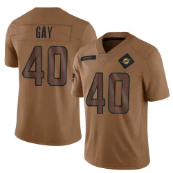Men's Willie Gay Miami Dolphins No.40 Limited 2023 Salute To Service Jersey - Brown