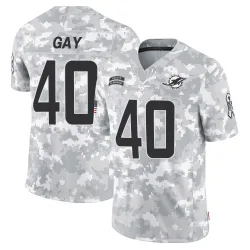 Men's Willie Gay Miami Dolphins No.40 Limited 2024 Salute to Service Jersey - Arctic Camo