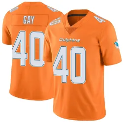 Men's Willie Gay Miami Dolphins No.40 Limited Color Rush Jersey - Orange