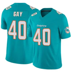 Men's Willie Gay Miami Dolphins No.40 Limited Vapor F.U.S.E. Jersey - Aqua