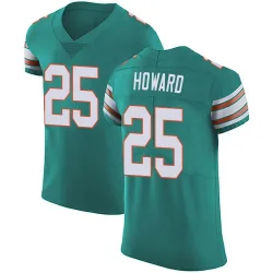 Men's Xavien Howard Miami Dolphins No.25 Elite Aqua Alternate Vapor Untouchable Jersey - Green