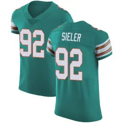 Men's Zach Sieler Miami Dolphins No.92 Elite Aqua Alternate Vapor Untouchable Jersey - Green