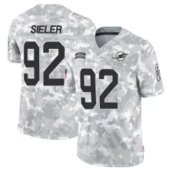 Men's Zach Sieler Miami Dolphins No.92 Limited 2024 Salute to Service Jersey - Arctic Camo