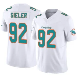 Men's Zach Sieler Miami Dolphins No.92 Limited Vapor F.U.S.E. Jersey - White
