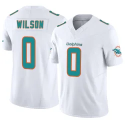Men's Zach Wilson Miami Dolphins No.0 Limited Vapor F.U.S.E. Jersey - White
