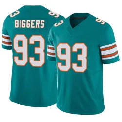 Men's Zeek Biggers Miami Dolphins No.93 Limited Alternate Vapor F.U.S.E. Jersey - Aqua