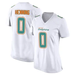 Women's A.J. Henning Miami Dolphins No.0 Game Fashion Jersey - White