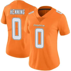 Women's A.J. Henning Miami Dolphins No.0 Limited Color Rush Jersey - Orange