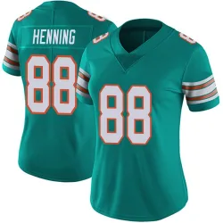 Women's A.J. Henning Miami Dolphins No.88 Limited Alternate Vapor Untouchable Jersey - Aqua