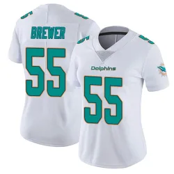 Women's Aaron Brewer Miami Dolphins No.55 limited Vapor Untouchable Jersey - White