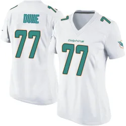 Women's Adam Joseph Duhe Miami Dolphins No.77 Game Jersey - White
