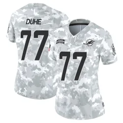 Women's Adam Joseph Duhe Miami Dolphins No.77 Limited 2024 Salute to Service Jersey - Arctic Camo