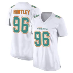 Women's Alex Huntley Miami Dolphins No.96 Game Fashion Jersey - White