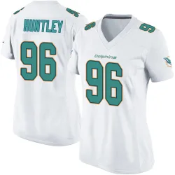 Women's Alex Huntley Miami Dolphins No.96 Game Jersey - White