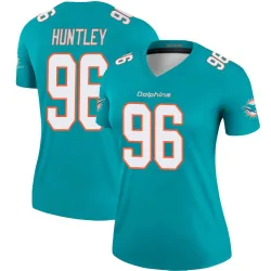 Women's Alex Huntley Miami Dolphins No.96 Legend Jersey - Aqua