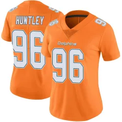 Women's Alex Huntley Miami Dolphins No.96 Limited Color Rush Jersey - Orange