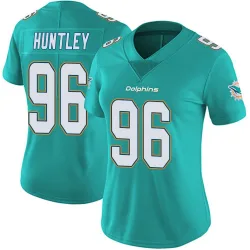 Women's Alex Huntley Miami Dolphins No.96 Limited Team Color Vapor Untouchable Jersey - Aqua