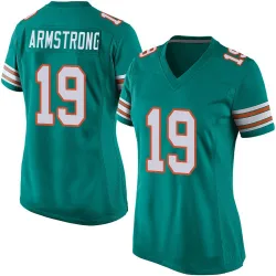 Women's Andrew Armstrong Miami Dolphins No.19 Game Alternate Jersey - Aqua