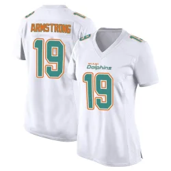 Women's Andrew Armstrong Miami Dolphins No.19 Game Fashion Jersey - White