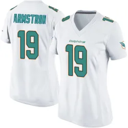 Women's Andrew Armstrong Miami Dolphins No.19 Game Jersey - White