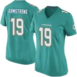 Women's Andrew Armstrong Miami Dolphins No.19 Game Team Color Jersey - Aqua