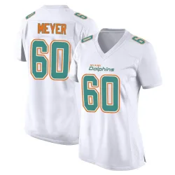 Women's Andrew Meyer Miami Dolphins No.60 Game Fashion Jersey - White