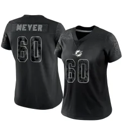 Women's Andrew Meyer Miami Dolphins No.60 Limited Reflective Jersey - Black