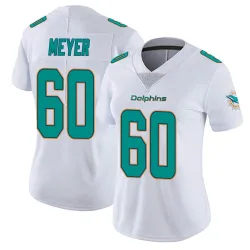 Women's Andrew Meyer Miami Dolphins No.60 limited Vapor Untouchable Jersey - White
