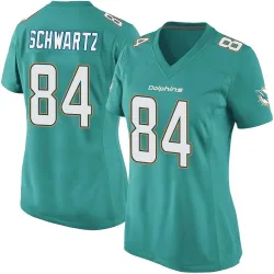 Women's Anthony Schwartz Miami Dolphins No.84 Game Team Color Jersey - Aqua