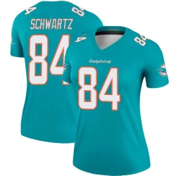 Women's Anthony Schwartz Miami Dolphins No.84 Legend Jersey - Aqua