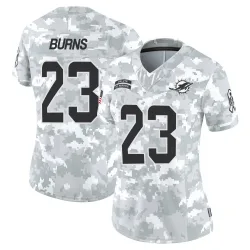Women's Artie Burns Miami Dolphins No.23 Limited 2024 Salute to Service Jersey - Arctic Camo